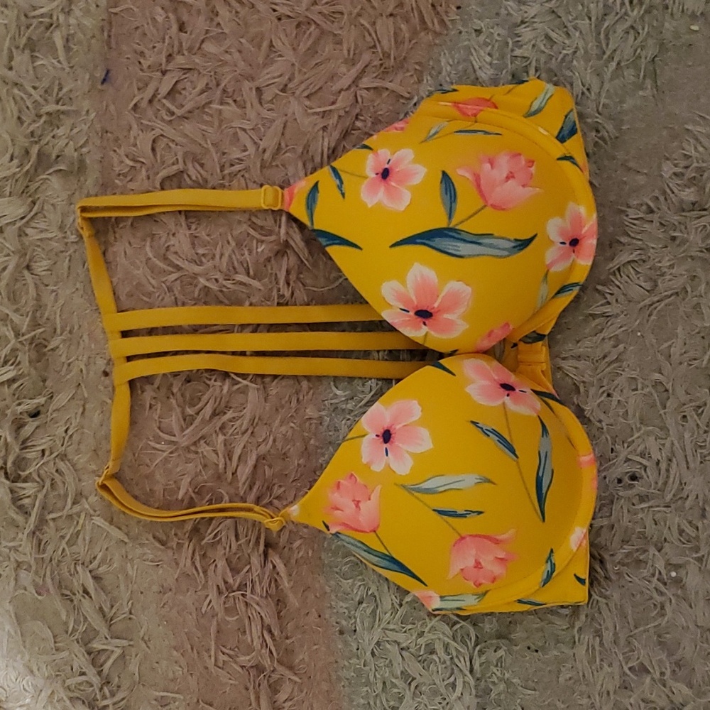 Victoria's Secret PINK Orange Floral Bra  32c